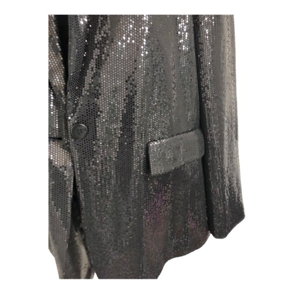 Black sequin single breasted elegant evening blaz… - image 3